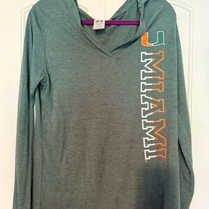 University of Miami Green Hoodie